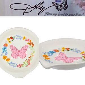 Dolly Parton Floral Butterfly Spoon Rest- Multi